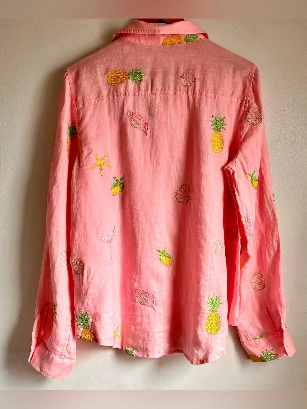 LILLY PULITZER Sea View Linen Button Down Top - Picture 7 of 12